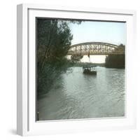 Valladolid (Spain), the Iron Bridge over the Pisuerga-Leon, Levy et Fils-Framed Photographic Print