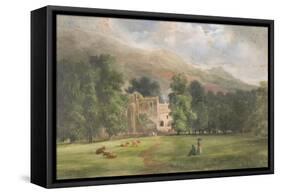 Valle Crucis or Dinas Bran, Llangollen, 1872-Robert Tucker Pain-Framed Stretched Canvas