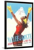 Valle d'Aoste Ski Resort Advertisement-null-Framed Art Print