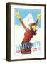 Valle d'Aoste Ski Resort Advertisement-null-Framed Art Print