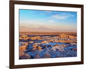 Valle de la Luna (Valley of the Moon) at sunset, near San Pedro de Atacama, elevated view, Atacama -Karol Kozlowski-Framed Photographic Print