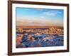 Valle de la Luna (Valley of the Moon) at sunset, near San Pedro de Atacama, elevated view, Atacama -Karol Kozlowski-Framed Photographic Print