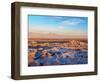 Valle de la Luna (Valley of the Moon) at sunset, near San Pedro de Atacama, elevated view, Atacama -Karol Kozlowski-Framed Photographic Print