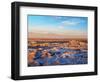 Valle de la Luna (Valley of the Moon) at sunset, near San Pedro de Atacama, elevated view, Atacama -Karol Kozlowski-Framed Photographic Print