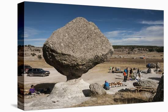 Valle de los Hongos (Mushroom Rocks) formed of volcanic ash, Creel, Chihuahua, Mexico, North Americ-Tony Waltham-Stretched Canvas