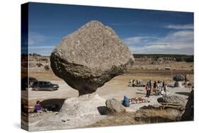 Valle de los Hongos (Mushroom Rocks) formed of volcanic ash, Creel, Chihuahua, Mexico, North Americ-Tony Waltham-Stretched Canvas
