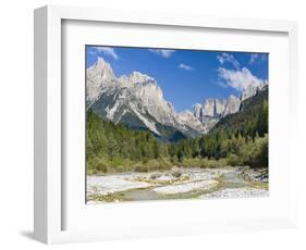 Valle del Canali in the mountain range Pale di San Martino, in the dolomites of the Primiero, Italy-Martin Zwick-Framed Photographic Print