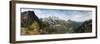 Valle di Gares and village Gares, Focobon mountain range in the Pale di San Martino.-Martin Zwick-Framed Photographic Print