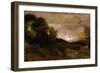 Vallee Solitaire, 1870-74-Jean-Baptiste-Camille Corot-Framed Giclee Print