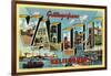 Vallejo, California - Large Letter Scenes-Lantern Press-Framed Art Print