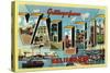 Vallejo, California - Large Letter Scenes-Lantern Press-Stretched Canvas