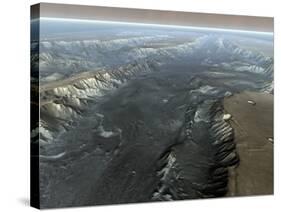 Valles Marineris, the Grand Canyon of Mars-Stocktrek Images-Stretched Canvas