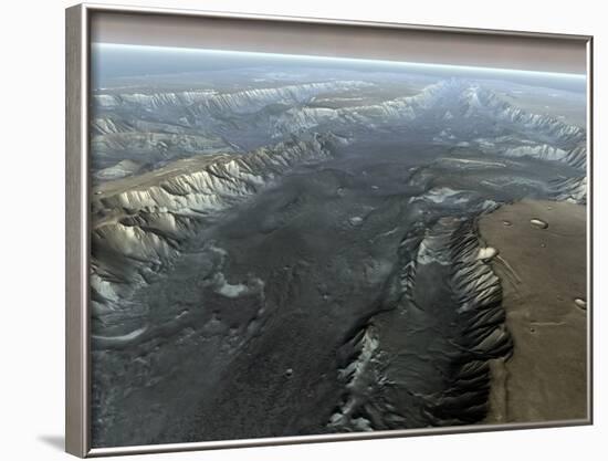 Valles Marineris, the Grand Canyon of Mars-Stocktrek Images-Framed Photographic Print