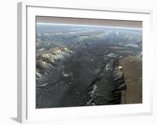 Valles Marineris, the Grand Canyon of Mars-Stocktrek Images-Framed Photographic Print