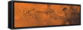 Valles Marineris, the Great Canyon of Mars-Stocktrek Images-Framed Stretched Canvas