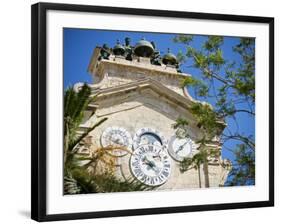 Valletta, Clock Tower of Grand Master's Palace in Centre of Old Walled City of Valletta, Malta-John Warburton-lee-Framed Photographic Print