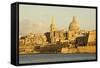 Valletta, Malta, Waterfront City Skyline During Sunset-Richard Wright-Framed Stretched Canvas