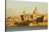 Valletta, Malta, Waterfront City Skyline During Sunset-Richard Wright-Stretched Canvas