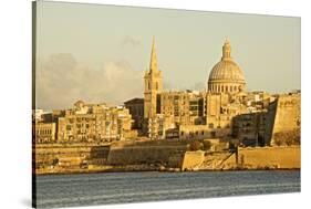 Valletta, Malta, Waterfront City Skyline During Sunset-Richard Wright-Stretched Canvas