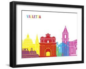 Valletta Skyline Pop-paulrommer-Framed Art Print