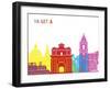 Valletta Skyline Pop-paulrommer-Framed Art Print