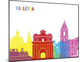 Valletta Skyline Pop-paulrommer-Mounted Art Print
