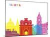 Valletta Skyline Pop-paulrommer-Mounted Art Print