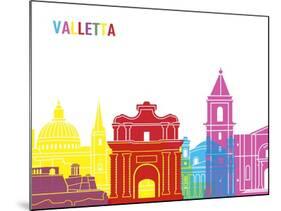 Valletta Skyline Pop-paulrommer-Mounted Art Print