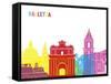 Valletta Skyline Pop-paulrommer-Framed Stretched Canvas