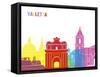 Valletta Skyline Pop-paulrommer-Framed Stretched Canvas