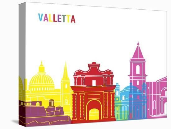 Valletta Skyline Pop-paulrommer-Stretched Canvas