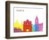 Valletta Skyline Pop-paulrommer-Framed Art Print