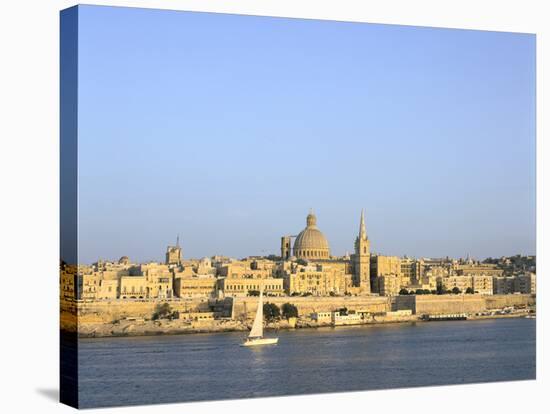 Valletta, Viewed from Sliema, Malta-Peter Thompson-Stretched Canvas