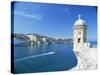 Valletta Viewed Over the Grand Harbour, Malta, Mediterranean-Simon Harris-Stretched Canvas