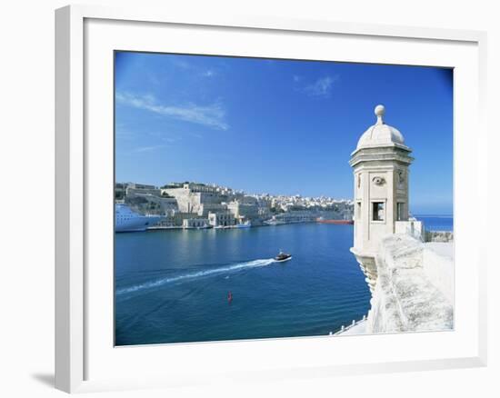 Valletta Viewed Over the Grand Harbour, Malta, Mediterranean-Simon Harris-Framed Photographic Print