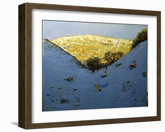 Valley and Sunlit Hillside, Lathkill Dale, Derbyshire-Andrew Macara-Framed Giclee Print