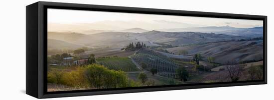 Valley at Sunrise, Val D'Orcia, Tuscany, Italy-null-Framed Stretched Canvas