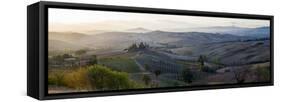 Valley at Sunrise, Val D'Orcia, Tuscany, Italy-null-Framed Stretched Canvas