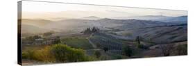 Valley at Sunrise, Val D'Orcia, Tuscany, Italy-null-Stretched Canvas