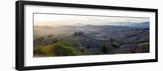 Valley at Sunrise, Val D'Orcia, Tuscany, Italy-null-Framed Photographic Print