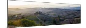 Valley at Sunrise, Val D'Orcia, Tuscany, Italy-null-Mounted Photographic Print