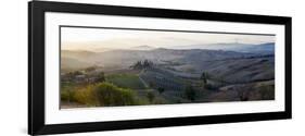 Valley at Sunrise, Val D'Orcia, Tuscany, Italy-null-Framed Photographic Print