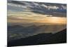 Valley at sunset in autumn, Monte Cucco Park, Apennines, Umbria, Italy, Europe-Lorenzo Mattei-Mounted Photographic Print