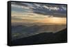 Valley at sunset in autumn, Monte Cucco Park, Apennines, Umbria, Italy, Europe-Lorenzo Mattei-Framed Stretched Canvas
