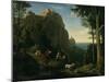 Valley by Amalfi with a view over Salerno Bay-Ludwig Adrian Richter-Mounted Giclee Print