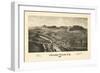 Valley Falls, New York - Panoramic Map-Lantern Press-Framed Art Print