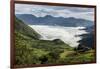 Valley filled with cloud in Andes central highlands, hiding the Nariz del Diablo railway below Chun-Tony Waltham-Framed Photographic Print