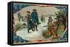 Valley Forge Campfire-null-Framed Stretched Canvas