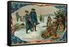 Valley Forge Campfire-null-Framed Stretched Canvas