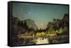 Valley Gates By Night In Yosemite National Park-Daniel Kuras-Framed Stretched Canvas